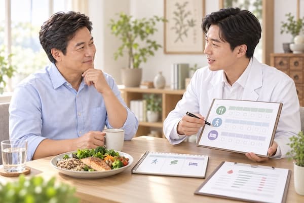 식사·활동 관리와 경과 확인